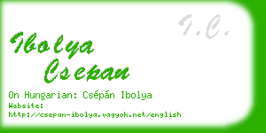 ibolya csepan business card