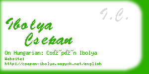 ibolya csepan business card